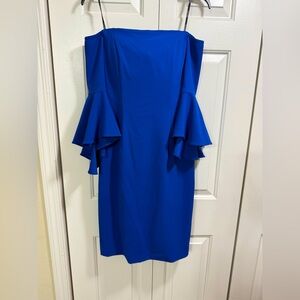 Calvin Klein Strapless Royal Blue Dress Sz 6